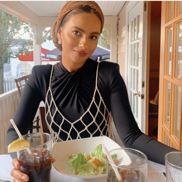 Zara shoulder pad knotted bodysuit - Picture 7 of 7